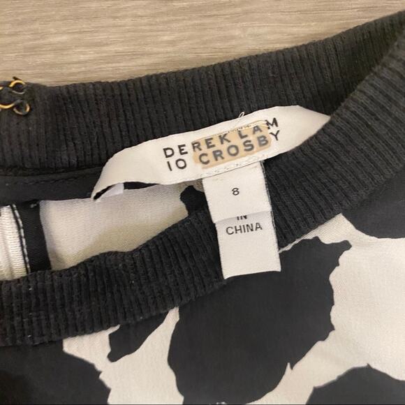 10 Crosby Derek Lam Abstract Dress Black White 8 - Picture 9 of 12